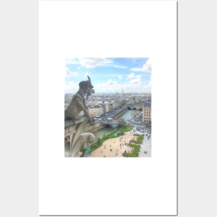 Gargoyle View of Paris Posters and Art